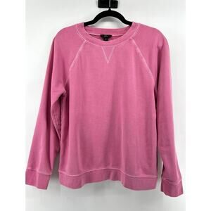 J.Crew Garment-Dyed Crewneck Sweatshirt Women's Size M Pink